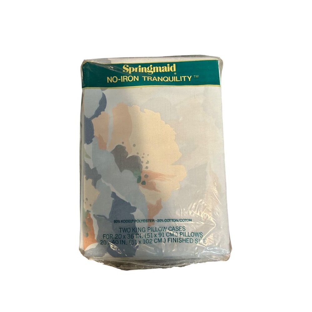 Springmaid No-Iron Tranquility King Pillowcases new open packaging